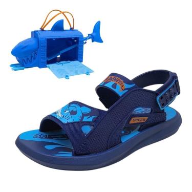Imagem de Sandália Infantil Menino Tira Ajustável Hot Wheels Shark