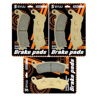Imagem de S SYUU Pastilhas de freio dianteiras e traseiras de motocicleta compatíveis com Honda XL 1000 Varadero 2007 2008 2009 2010 2011 2012 07 08 FA388F FA261R