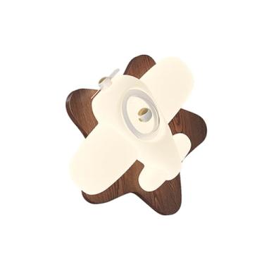 Imagem de Luminária de parede LED com desenho animado branco, luminária de parede nórdica de madeira de nogueira, abajur de PE, 24 W, arandelas de parede para quarto infantil, cabeceira, sala de estar