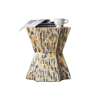 Imagem de Mesa auxiliar mesa de centro pequena, mesa auxiliar para sofá, banco de jardim, assentos interiores e mesa auxiliar, móveis portáteis para casa, mesa decorativa, mesa de canto, suporte para pla