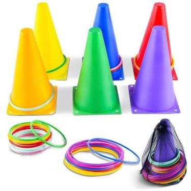 Imagem de Conjunto combinado Ring Toss OBTANIM, 26 peças de plástico para crianç