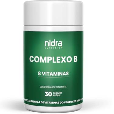 Imagem de Vitaminas do Complexo B Completo | B1, B2, B3, B5, B6, B7, B9 e B12 | 30 Cápsulas Softgel | Nidra Nutrition