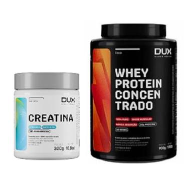 Imagem de Kit Whey Protein 100% Concentrado Sabor Coco Pote 900g + Creatina 100% Monohidratada Pote de 300g