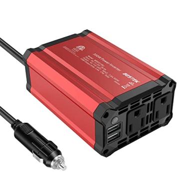 Imagem de BESTEK 300W Car Power Inverter, DC 12V to 110V Car Inverter with 2 AC Outlets and 3.4A Dual USB Ports, Car Plug Adapter Outlet Converter