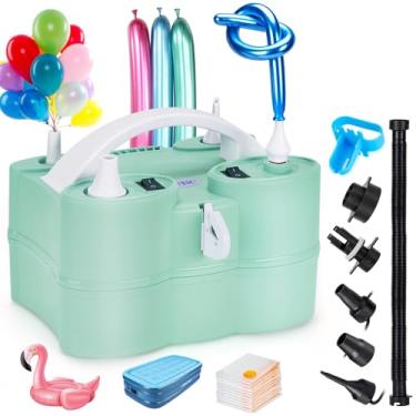 Imagem de AGPtEK Bomba de ar 3 em 1 para infláveis e balão bomba elétrica de balão de ar 600W para balões de látex 260Q com extensão de mangueira deflator de enchimento rápido para colchão de ar, bolsa de
