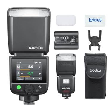 Imagem de Godox V480O V480 TTL Flash Speedlite Touchscreen GN50 2.4G sem fio 1/8000S HSS Monolight, 650 flashes de potência total, tempo de reciclagem de 1,7 s, modelo de lâmpada LED para câmeras Olympus