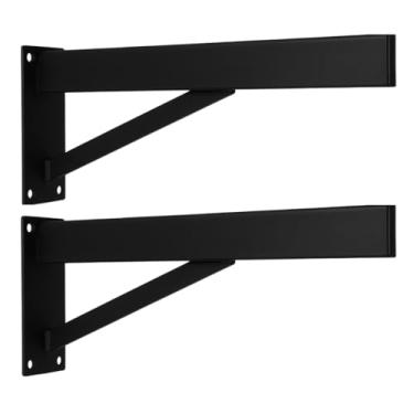 Imagem de Kit 2 Suportes Para Pia Preto 60cm Parafusar – Super Reforçado p/Granito e Mármore