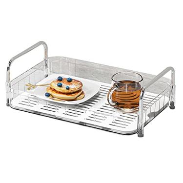 Imagem de AYNEFY Rack de Secagem de Copos, Design Elevado de Plástico Com Bandeja de Drenagem para Cozinha, Grande Capacidade e Transparente, Armazenamento de Copos Ideal para Organizar Canecas (Camada única