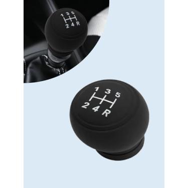 Imagem de Capa de mudança de marchas de silicone universal automotiva antiderrapante redonda para transmissão manual, protege e melhora a mudança de marchas (5 velocidades direita)