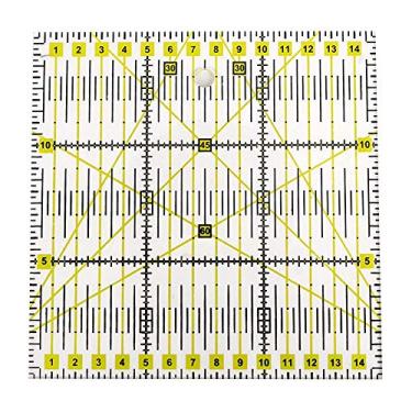 Imagem de Régua de costura, ferramenta de acolchoamento acrílico, régua de corte quadrado, material transparente para medição precisa