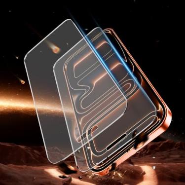 Imagem de [Antiluz azul] Pacote com 2 protetores de tela fosco para iPhone Pro Max [6,9 polegadas] Acessórios de filme de vidro temperado, antiarranhões, antirreflexo e anti-impressão digital, compatível com