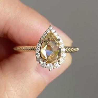 Imagem de Joias de gota d'água, anéis de zircão para mulheres, 10, Metal, Zircônia cúbica