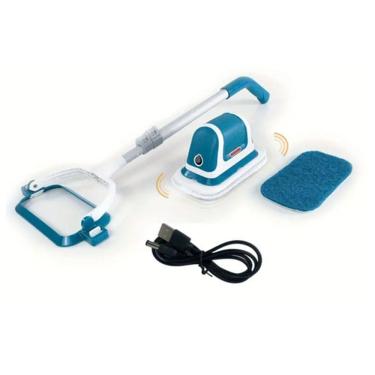 Imagem de Escova Limpeza 2 Em 1 Eletrica Sem Fio Retratil Esfrega Poli Limpa Vidros Janelas Chao