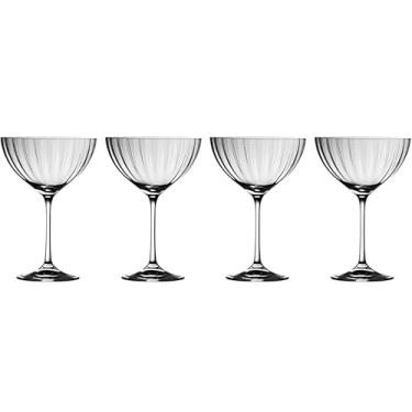 Imagem de Galway Crystal Erne Saucer Champagne (conjunto de 4) Taças Martini, Transparente