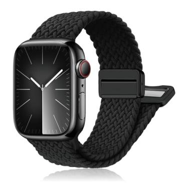Imagem de Pulseira trançada magnética para Apple Watch séries 11 10 9 8 7 6 5 4 3 / SE/Ultra 3 de 40 mm, 44 mm, 46 mm, 42 mm, 38 mm, 41 mm, 45 mm, 49 mm, 49 mm