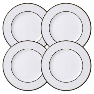 Imagem de Jogo De Pratos Fundos 28Cm Kit 4 Peças Sienna Sopa Porcelana