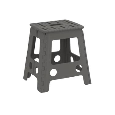 Imagem de Banqueta Plástico Dobrável Banco Portátil Até 150kg 45cm