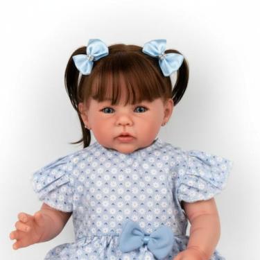 Imagem de Linda bebe reborn menina realista corpinho de pano macio - Mundo Azul 