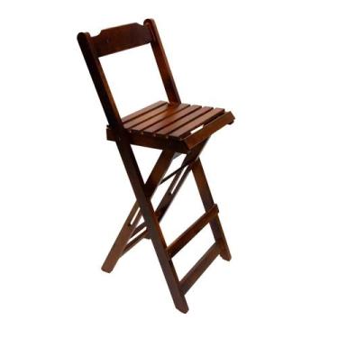 Imagem de Cadeira Dobrável de Bistrô Madeira Imbuia - MT Mesas e Cadeiras