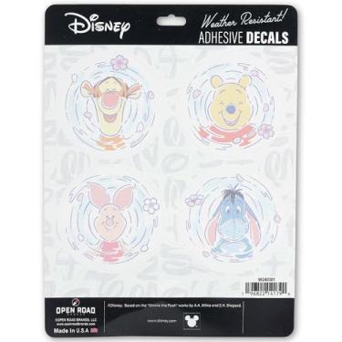 Imagem de Adesivos de vinil Disney Ursinho Pooh e Amigos - Adesivos adoráveis do Ursinho Pooh para carro ou caminhão