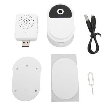 Imagem de Campainha de Vídeo Sem Fio 1080P, Câmera de Visão Noturna Grande Angular Com Chamada de Vídeo Remota e Som Nítido para Segurança Doméstica, Bateria de Longa