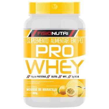 Imagem de Kit 3 Pro Whey Fisionutri 900G Mousse De Maracujá