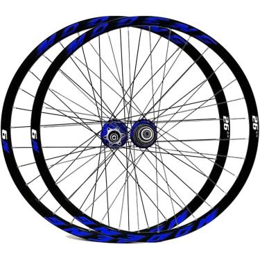 Imagem de Conjunto De Rodas Para Mountain Bike 26 27,5 29 Ih Conjunto De Rodas Para Mountain Bike Com Liberação Rápida Freio A Disco Aro 32h Rodas Dianteiras Traseiras Para Cassete De Vel, Blue, 29inch