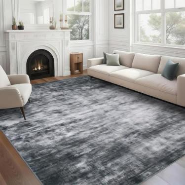 Imagem de WILLSUN Tapetes de área laváveis, tapetes antiderrapantes boho de 20 x 25 cm para sala de estar, quarto, tapete vintage lavável na máquina, tapete com estampa floral interna para decoração de casa