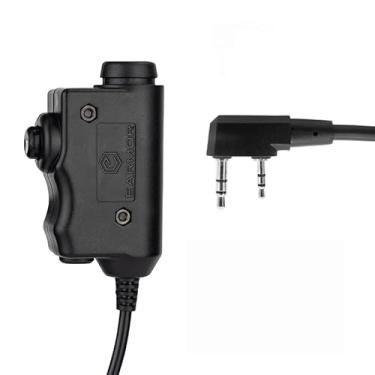 Imagem de OPSMEN EARMOR Tactical M51 PTT Plugue padrão militar 7.0 para adaptador de rádio preto