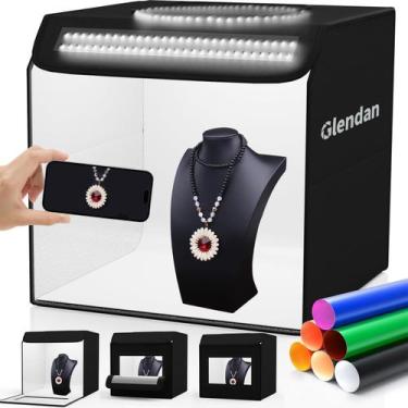 Imagem de Kit de tenda portátil Light Box Photography Glendan 40x40cm