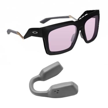 Imagem de Biyxpiv Almofadas de nariz de substituição Kits de borracha para óculos Oakley Enigma INK OO9485 OX8190, Almofada de nariz com ajuste de ponte baixa - cinza