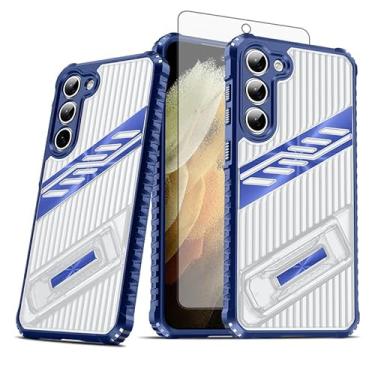 Imagem de Asuwish Capa de celular para Samsung Galaxy S23 5G com protetor de tela de vidro temperado e suporte rígido híbrido resistente à prova de choque acessórios S 23 23S GS23 G5 SM-S911U 6,1 polegadas