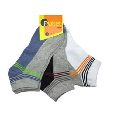 Imagem de Kit C/3 Pares Meia Micro Puket 8535-010604235, 40/44