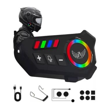 Imagem de Fone de Ouvido Bluetooth para Capacete de Moto B08 – Com Microfone, À Prova d’Água IPX6, Chamadas Hands-Free, Bateria Longa, Não é Intercomunicador – Preto