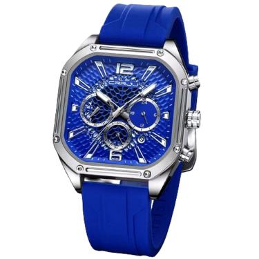 Imagem de Relógio Esportivo Masculino Quartzo Pulseira de Silicone Impermeavel 3atm