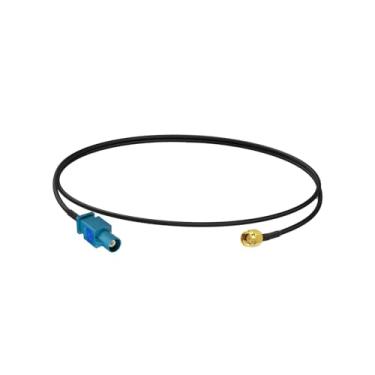 Imagem de SZSAUTO Cabo adaptador de antena de carro Fakra Z macho para SMA macho 1 m 3 pés para veículo estéreo unidade principal Android navegação GPS Sirius XM rádio via satélite AM FM rádio 4G LTE Telemática