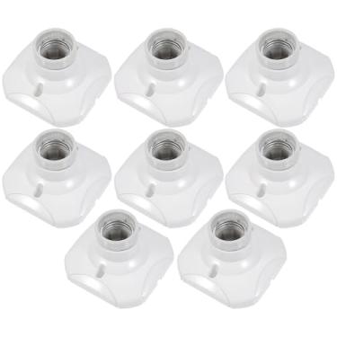 Imagem de 8pcs Ceramic Lampholder Accessories Square Flame Retardant Lamp Bases for Bulbs Heat Resistant Socket Fixtures with Flame Retard Shell for Indoor Lighting Installation