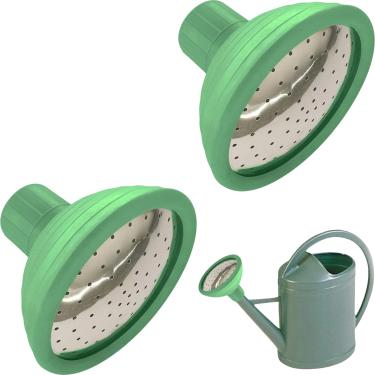 Imagem de 2 peças de reposição para regador de jardim verde universal para substituição de cabeça de rosa, pulverizador de irrigação para todos os bicos de cobertura de bico, equipamento de jardinagem