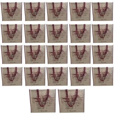 Imagem de Bolsa Ecobag Kit 22 Uni Sacola De Ombro Reutilizavel Compras Mercado Feira Dobravel Portatil