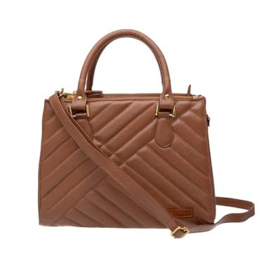 Imagem de Bolsa Feminina Transversal Mão Tote Média Matelasse Couro Sifra (MARROM)