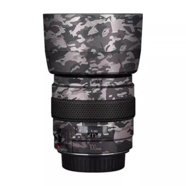 Imagem de EF 100 2 adesivo para lente de câmera revestimento película protetora protetor corporal decalque skin para Canon EF 100mm F2 USM (Camuflagem de campo)