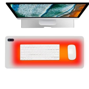 Imagem de Shakven Almofada aquecedora de mesa, tapete de mesa aquecido | Mousepad grande com controle de toque para casa,Tapete de mesa para teclado, tapetes de teclado para mesa, almofada de aquecimento