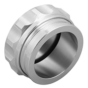 Imagem de Matybobe Kit universal de tampa de pescoço para tanque de água de combustível de alumínio fabricado para compartimento de motor de carro (prata)
