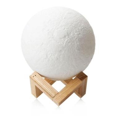 Imagem de Luminária Lua Cheia Colorido Abajur Led Usb Touch 14cm - Importado, Bi