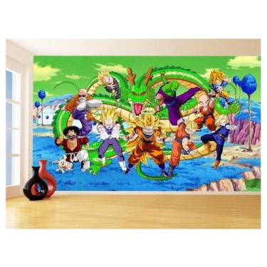 Imagem de Papel De Parede Dragon Ball Goku Vegeta Anime 3,5M Dbz376 - Você Decor