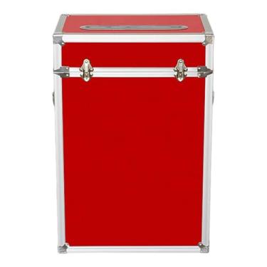 Imagem de Ｂｅｓｇａ Caixa de sugestões portátil, urna de votação multiuso vermelha, recipiente para cédulas de votação, doações e ingressos para instituições de caridade.