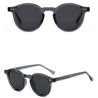 Imagem de VFDHN Óculos de Sol Retrô Feminino TR90 Redondo Polarizado Masculino UV400 Acetato (2)
