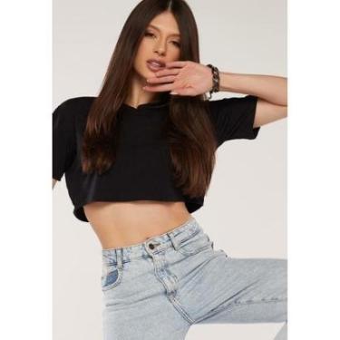 Imagem de Cropped Soltinho Larguinho Básico Viscolycra-Feminino