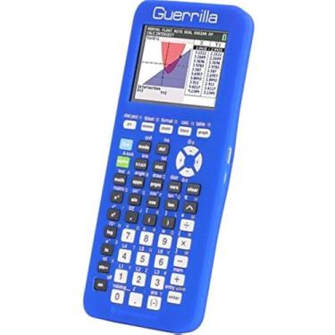 Imagem de Guerrilla Capa de silicone para Texas Instruments TI-84 Plus CE Color Edition Calculadora gráfica com protetor de tela e régua gráfica, azul