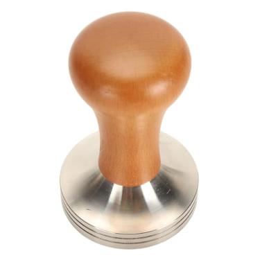 Imagem de TOPINCN Tamper de café, Espressos de Aço Inoxidável, Ferramenta de Prensa de café Com Cabo de Madeira Maciça para Casa e Cafeteria, Prensa de café, Acessórios para Máquina de (Marrom 51 mm/2 pol.)